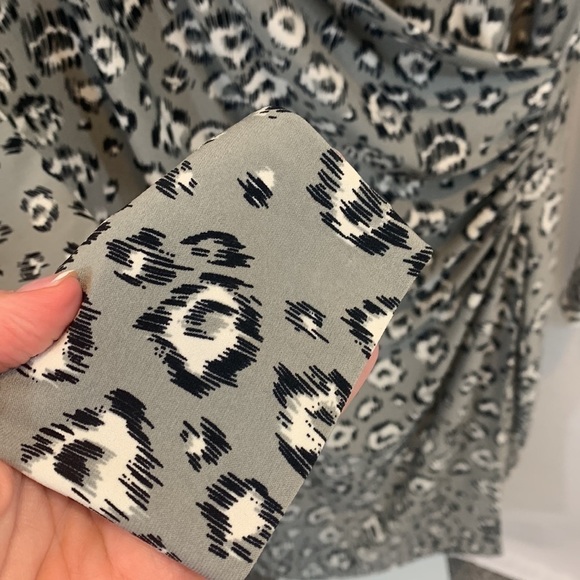 Norma Kamali Animal Print Faux Wrap Dress - Picture 5 of 7